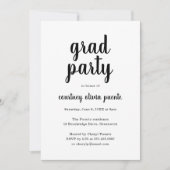 Eenvoudige Moderne Graduation Party Kaart (Voorkant)