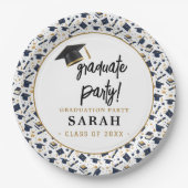 Eenvoudige Moderne Graduation Party Papieren Bordje (Voorkant)