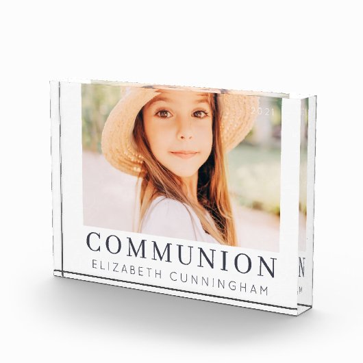 Eenvoudige moderne grafische aangepaste eerste med fotoblokken (Rechts)