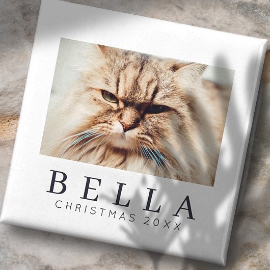 Eenvoudige moderne grafische aangepaste fotofeestd magneet