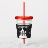 Eenvoudige moderne grafische logo chalkboard-promo acryl drinkbeker (Voorkant)