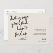 Eenvoudige moderne, grappige aankondiging van de b briefkaart (Voorkant / Achterkant)