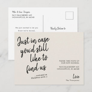 Eenvoudige moderne, grappige aankondiging van de b briefkaart