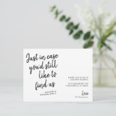 Eenvoudige moderne grappige bewegende aankondiging briefkaart (Staand voorkant)