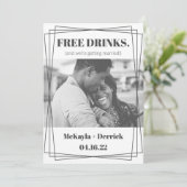 Eenvoudige, moderne gratis Drinken opslaan op datu Kaart (Staand voorkant)