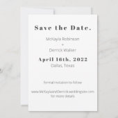 Eenvoudige, moderne gratis Drinken opslaan op datu Kaart (Achterkant)