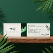 Eenvoudige moderne Green Leaf Botanische Spa Welln Visitekaartje