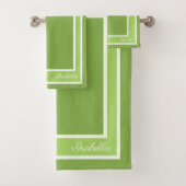 Eenvoudige moderne Greenery Bad Handdoek (Insitu)