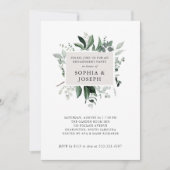 Eenvoudige moderne Greenery | Engagement Party Kaart (Voorkant)