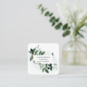 Eenvoudige moderne Greenery Vierkante Visitekaartje (Staand voorkant)