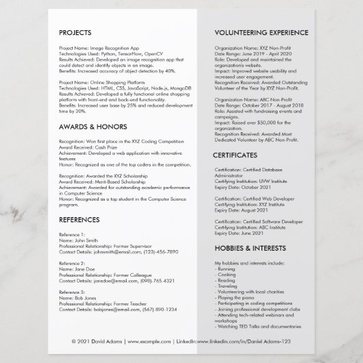 Eenvoudige moderne grijze Afstudeerder hervatten C (Achterkant)