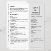 Eenvoudige moderne grijze Afstudeerder hervatten C (Voorkant / Achterkant)