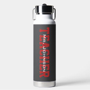Eenvoudige Moderne Grijze Leraar Waterfles