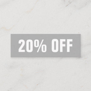 Eenvoudige moderne, grijze, minimalistische kortin mini visitekaartje