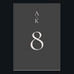 Eenvoudige Moderne Grijze Monogram Mix Match Bruil Kaart<br><div class="desc">Simple Modern Grey Monogram Mix Match Wedding Table Number heeft moderne type paringen in zachte,  moderne aardetinten.</div>