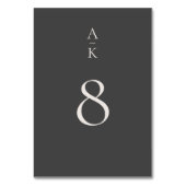 Eenvoudige Moderne Grijze Monogram Mix Match Bruil Kaart (Achterkant)