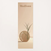 Eenvoudige moderne groen Namaste gepersonaliseerde Yogamat (Voorkant)