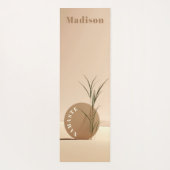 Eenvoudige moderne groen Namaste gepersonaliseerde Yogamat (Achterkant)