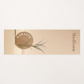 Eenvoudige moderne groen Namaste gepersonaliseerde Yogamat (Voorkant (horizontaal))