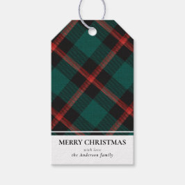 Eenvoudige moderne groene buffel gespeeld Vrolijke Cadeaulabel