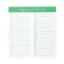 Eenvoudige moderne groene checklist met twee kolom