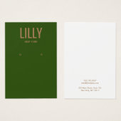 Eenvoudige, moderne, groene draagkaart visitekaartje (Voorkant /achterkant)