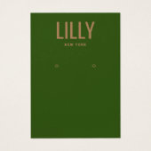 Eenvoudige, moderne, groene draagkaart visitekaartje (Voorkant)