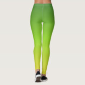 Eenvoudige moderne groene gele gradiënt leggings (Achterkant)
