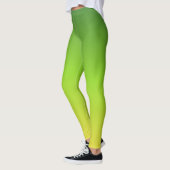 Eenvoudige moderne groene gele gradiënt leggings (Links)