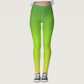 Eenvoudige moderne groene gele gradiënt leggings (Voorkant)