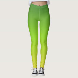 Eenvoudige moderne groene gele gradiënt leggings