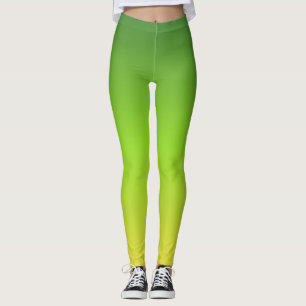 Eenvoudige moderne groene gele gradiënt leggings