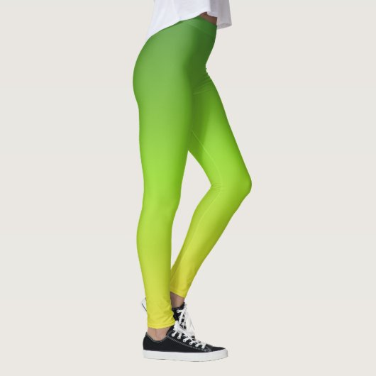 Eenvoudige moderne groene gele gradiënt leggings (Rechts)