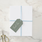 Eenvoudige, moderne, groene kalligrafie cadeaulabel (Met Touw)