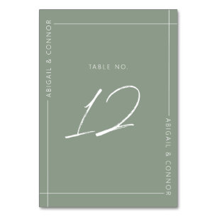 Eenvoudige, moderne, groene kalligrafie kaart