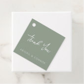 Eenvoudige, moderne, groene kalligrafie-Labels Bedankjes Labels (In situ)