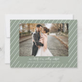 Eenvoudige, moderne groene kalligrafie-uitnodiging kaart (Achterkant)