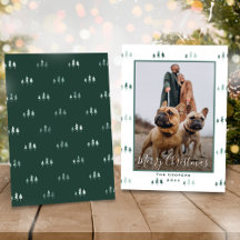 Eenvoudige, moderne, groene kerstboomfoto