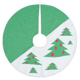 Eenvoudige, moderne, groene kerstboomrokken kerstboom rok