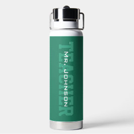 Eenvoudige Moderne Groene Leraar Waterfles
