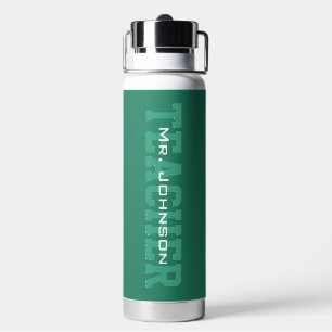 Eenvoudige Moderne Groene Leraar Waterfles