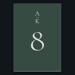 Eenvoudige Moderne Groene Monogram Mix Match Bruil Kaart<br><div class="desc">Eenvoudig Modern Groen Monogram Mix Match Wedding Table Number beschikt over moderne type paringen in zachte,  moderne aardetinten.</div>