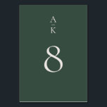 Eenvoudige Moderne Groene Monogram Mix Match Bruil Kaart<br><div class="desc">Eenvoudig Modern Groen Monogram Mix Match Wedding Table Number beschikt over moderne type paringen in zachte,  moderne aardetinten.</div>