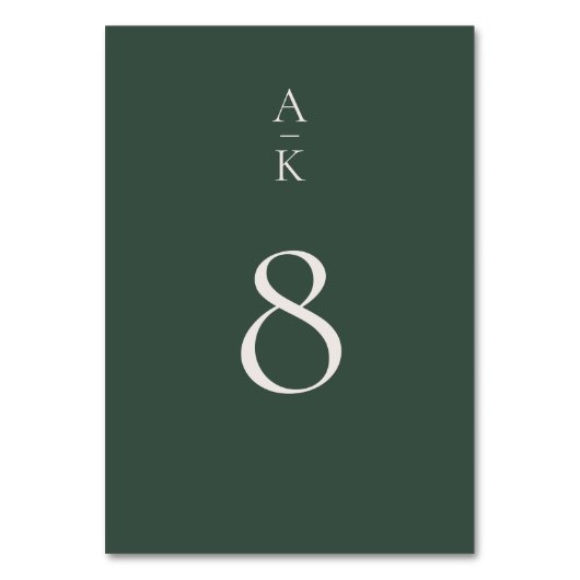 Eenvoudige Moderne Groene Monogram Mix Match Bruil Kaart (Achterkant)