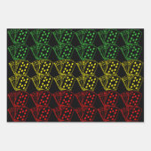 Eenvoudige, moderne, groene, roodspelkaarten inpakpapier vel (Voorkant 2)