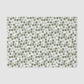 Eenvoudige, moderne, groene Stippen Waterverf kers Tissuepapier (Voorkant)