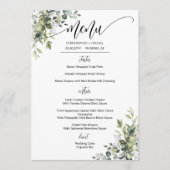 Eenvoudige Moderne Groene Tuin Bruiloft Evenement  Menu (Voorkant)