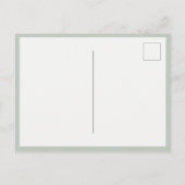 Eenvoudige Moderne Groene Typografie van de Sage s Aankondigingskaart (Achterkant)