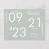 Eenvoudige Moderne Groene Typografie van de Sage s Aankondigingskaart (Voorkant)