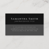 Eenvoudige moderne halfgrijze halfgrijze QR-monogr Visitekaartje (Achterkant)